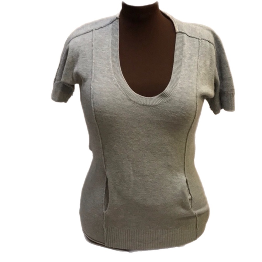 Banana Republic Sweater Heritage Collection Gray/Blue Wool Blend Sweater Sz XS